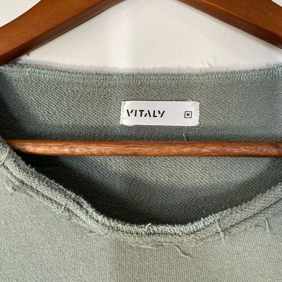 Vitaly Distressed Cotton Sweater Sz M - Picture 3 of 10